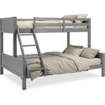 Kinderbett Etagenbett 90x200 und 140x200 Grau Holz Doppelstockbett Jugendbett Hochbett Stockbett