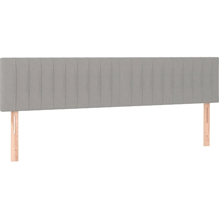 vidaXL Kopfteile 2 Stk. Hellgrau 80 x 5 x 78/88 cm Stoff 346256 – Bild 2