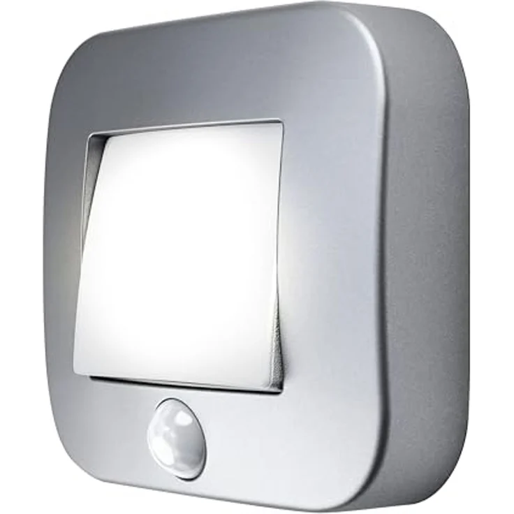 Osram LED-Nachtlicht Nightlux Hall mit Licht- & Bewegungssensor 8,4 cm kaltweiß silber – Bild 1