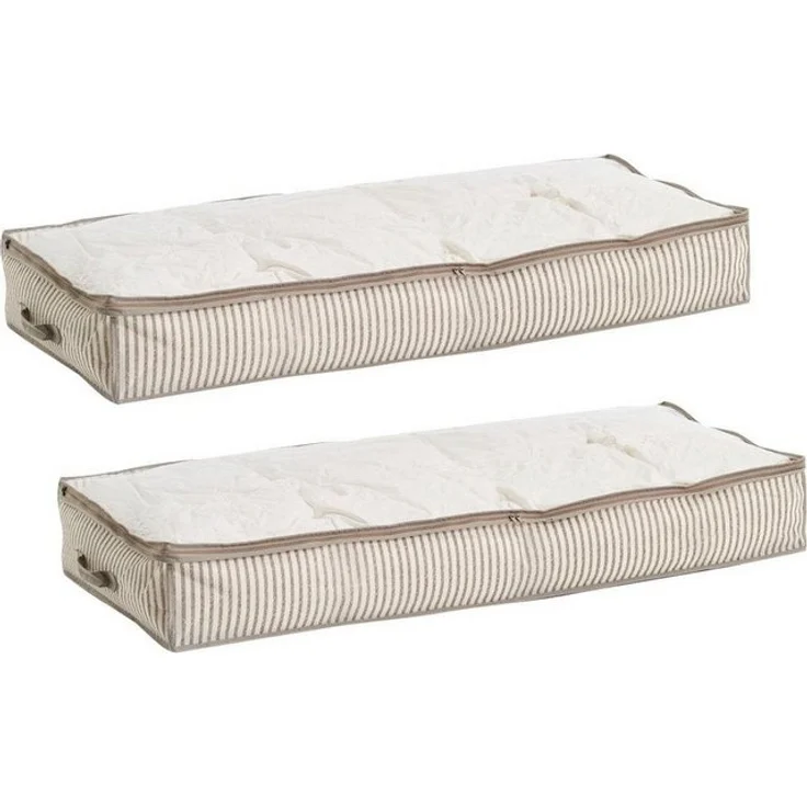 Zeller Present Aufbewahrungstasche Stripes (2-tlg), Vlies, beige – Bild 4