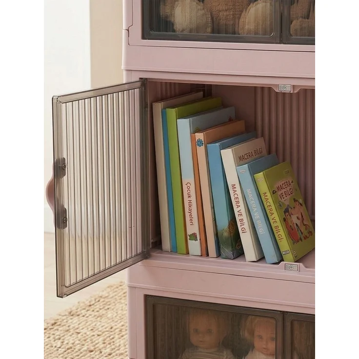 Mehrzweckschrank, 56 x 127 x 56 cm, 100% Kunststoff, pulverfarben | Vielseitige Aufbewahrungslösung für Zuhause und Büro – Bild 6