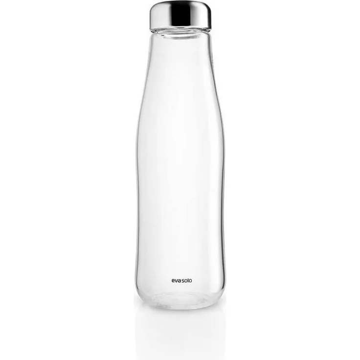 Eva Solo Glaskaraffe, Wasserkaraffe, Krug, Borosilikatglas, Edelstahl, Transparent, 1. 3 L, 557475