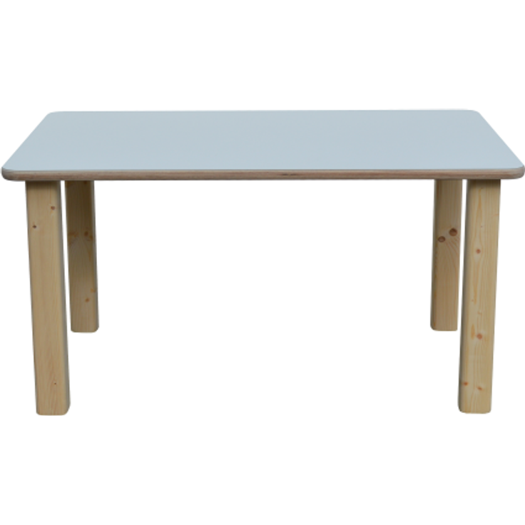 ELI Kindertisch - Rechteckig, Weiß Premium, 58 cm x 90 cm