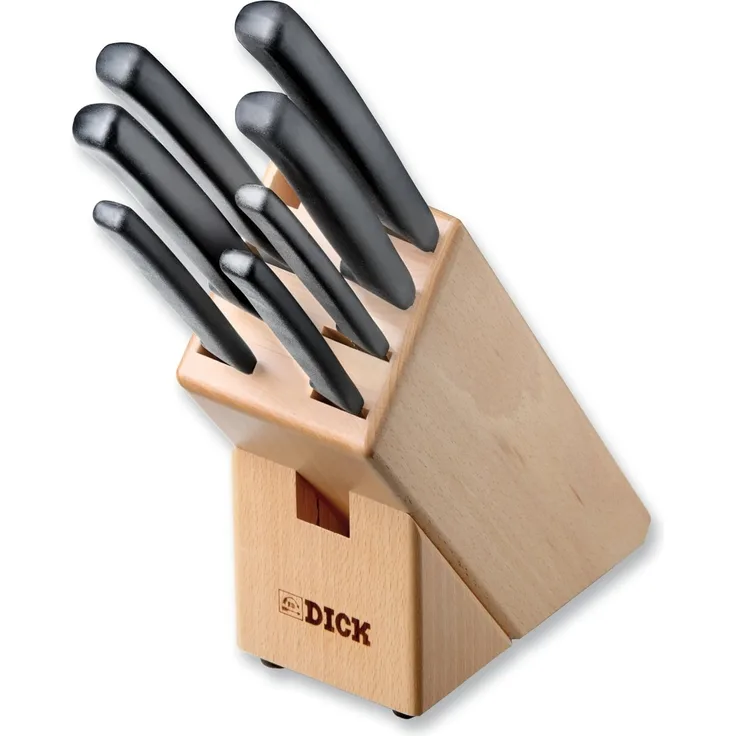 F. DICK Messer-Set F. DICK Holzmesserblock ProDynamic 7-teilig Messerblock Holz Set