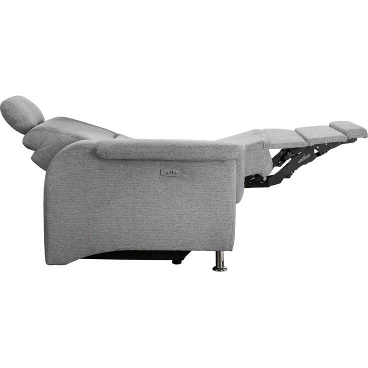Ecksofa >Ludwigshafen< Motor-funktion, Kopfstütze, Stauraum, silber - 231x113x165 (BxHxT) – Bild 6