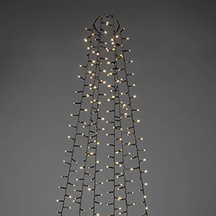 KONSTSMIDE LED-Baummantel, 660-flammig, Micro LED Compactlights Lichterkette mit Ring, 6 Stränge à 110 Dioden – Bild 3