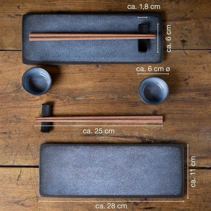 Moritz & Moritz VIDA 10tlg Sushi Set Blau – Bild 4