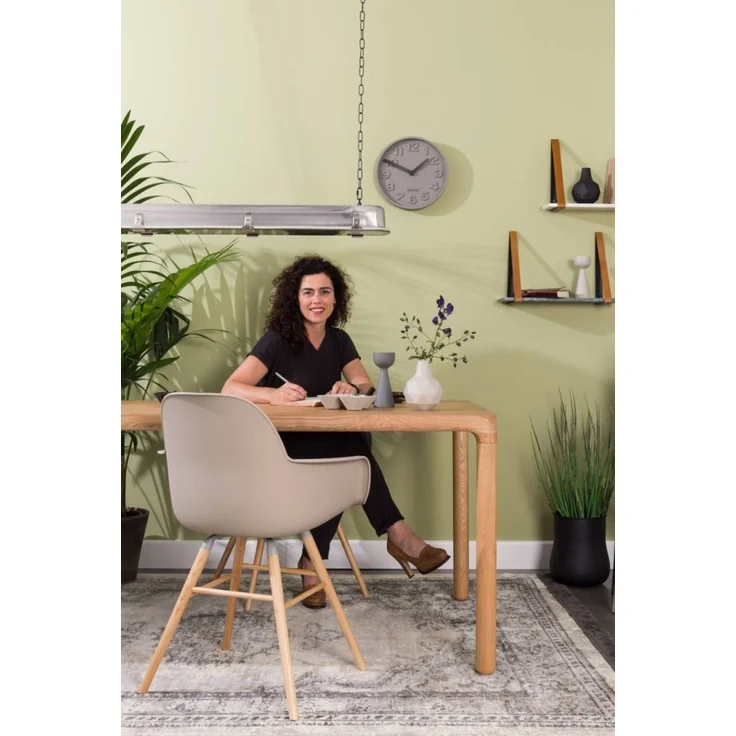 Zuiver Sessel Albert Kuip im 2er-Set, Armlehnstuhl aus Eschenholz und Aluminium in Taupe für Wohnzimmer – Bild 10