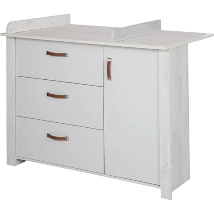 roba Kinderzimmerset 'Mila' 3-teilig - Bett 70 x 140 - Kleiderschrank 3-türig - Grau / Weiß – Bild 6