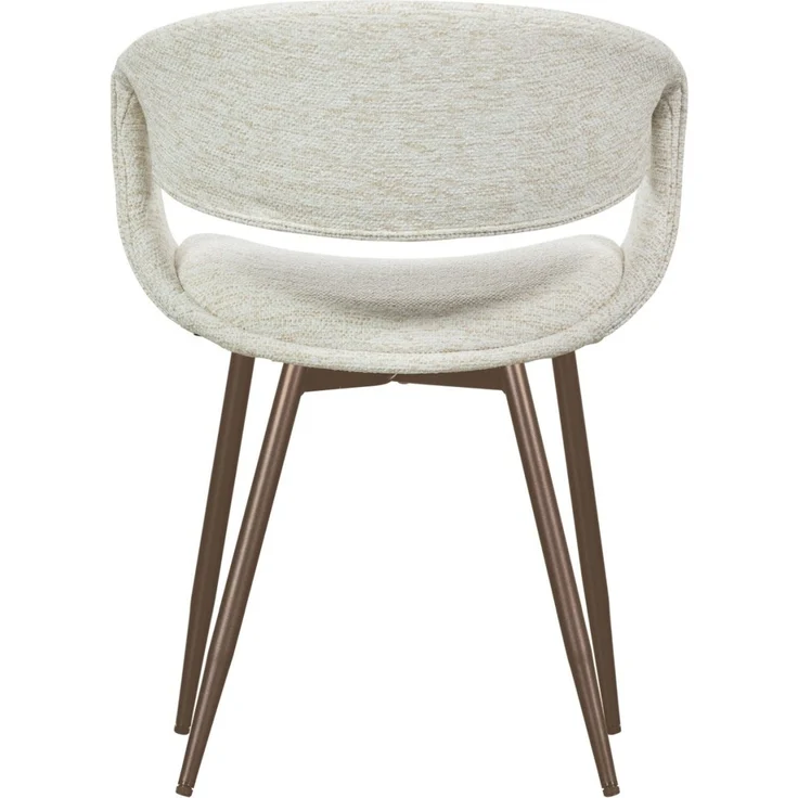 Esszimmerstuhl Yossi aus Webstoff, modern und gepolstert, Natur/Kupfer, komfortables Design – Bild 3