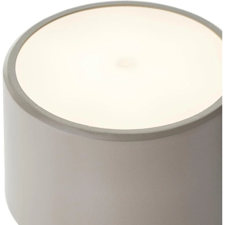 Brilliant LED Tischlampe in Taupe Dimmbar & mit Akku Mobile Innenleuchte mit drei-Stufen-Touchdimmer Warmweißes Licht, stilvolles Design, energiesparend & flexibel einsetzbar - per USB aufladbar – Bild 9