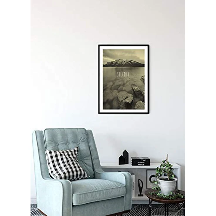 Komar Wandbild Word Lake Silence Sand, Premium-Poster 50 x 70 cm, fotorealistische Druckqualität, ohne Rahmen, ideale Dekoration für Wohnzimmer und Schlafzimmer – Bild 4