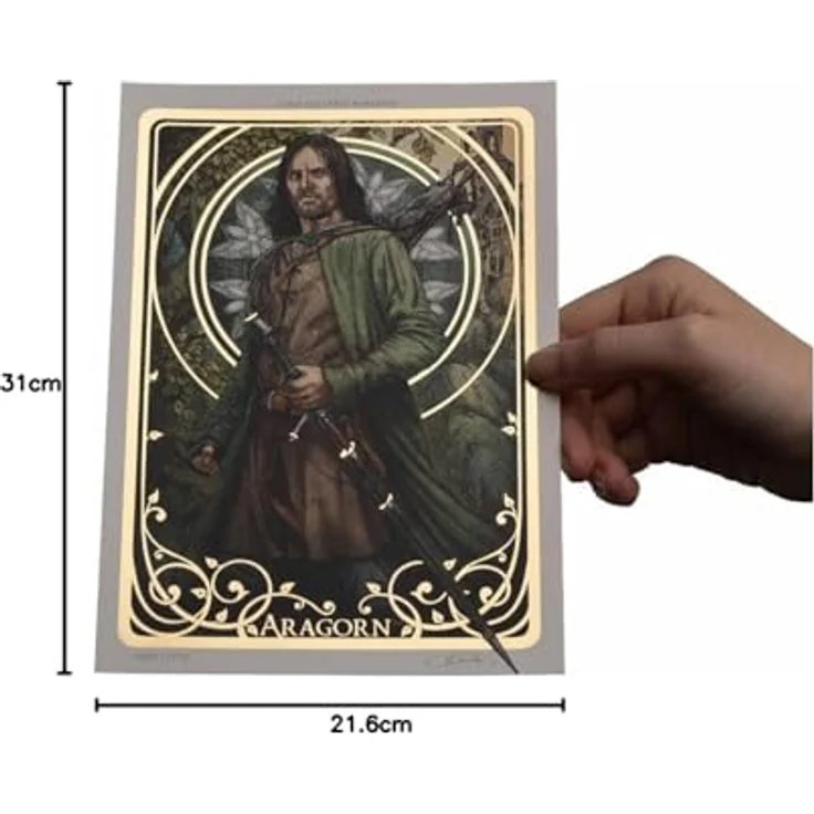 Weta Workshop Herr der Ringe Kunstdruck Aragorn Art Card, 14 x 21 cm, Limited Edition, 300 g/m2 Eco Natural Papier – Bild 4