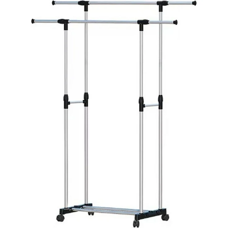 HTI-Living Kleiderständer Höhenverstellbarer Kleiderständer mit Doppelstange, (Stück, 1 St, 1 Kleiderständer), Garderobe Wäscheständer – Bild 2
