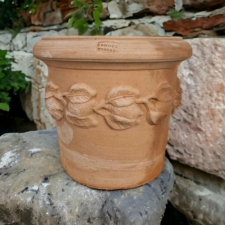 Pflanzgefäß Übertopf Blumenkübel Terrakotta Siena Conca Limoni 30cm Frostfest – Bild 2