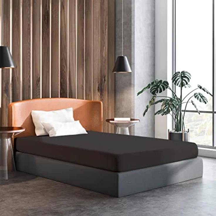 HSC Home-Style-Creation GmbH Spannbettlaken Multifunktions-Spannbettlaken für Boxspring- und Wasserbetten, 100% Baumwolle, Gummizug: rundum, (1 Stück), Mit Rundumgummi für Matratzen bis 50 cm Höhe – Bild 3