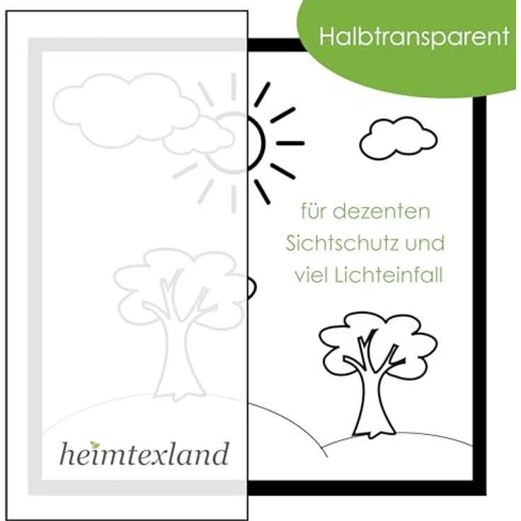 heimtexland Gardine Gardinen Store Vorhang Blumen weiß halbtransparent (1 St), Kräuselband, halbtransparent, Jacquard, Jacquard I Bogenstore I Bordüre gebogt I Kräuselband – Bild 5