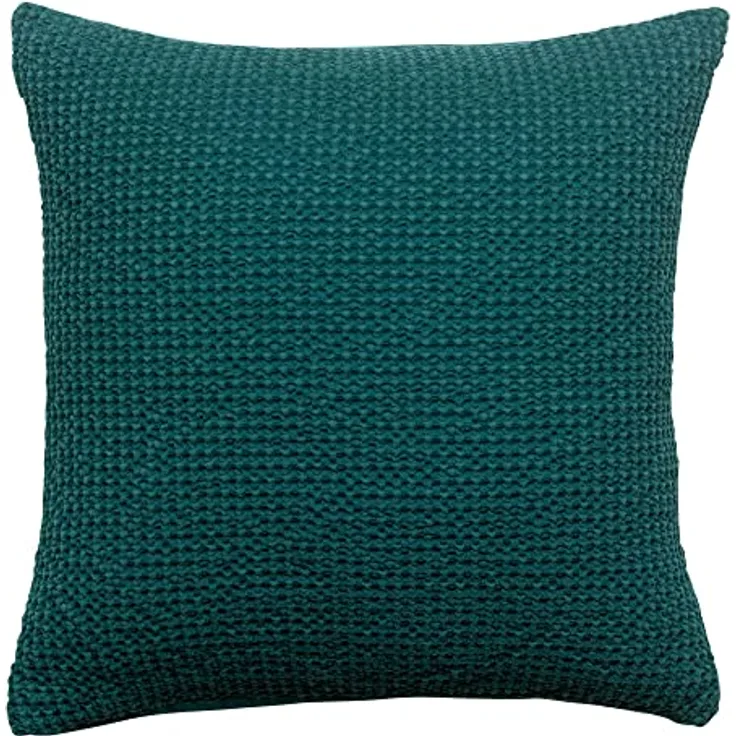 VIVARAISE Dekokissen Maia, 45 x 45 cm aus 100% Baumwolle mit Wabenwebung, elegantes Design