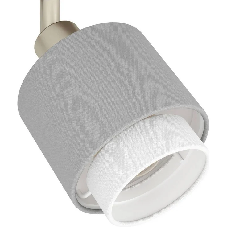 EGLO Deckenleuchte Bellizzi Deckenstrahler schwenkbar, grau und weiß, E14, Küchenlampe, ohne Leuchtmittel, Spot - L43 x B9 x H18,5 cm - nickel-matt - 3X7,5W exkl. – Bild 3