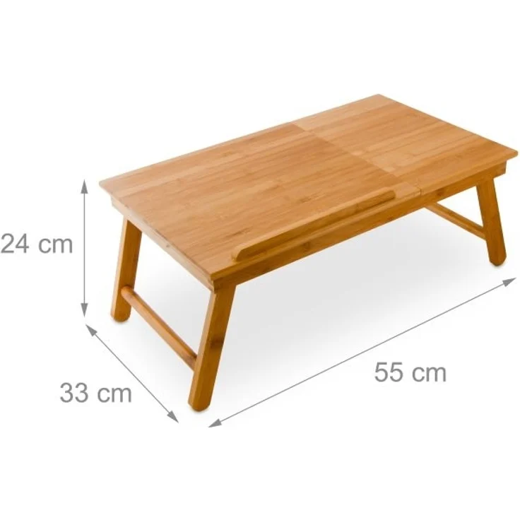 Bambus Betttablett mit Leseklappe – Bild 4