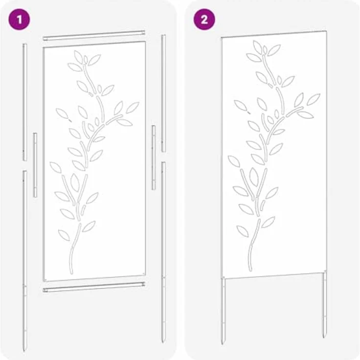 vidaXL Wetterfeste Gartenplatte aus Hochleistungsstahl, dekoratives Wandobjekt für Outdoor-Dekoration und Terrassengestaltung – Bild 4