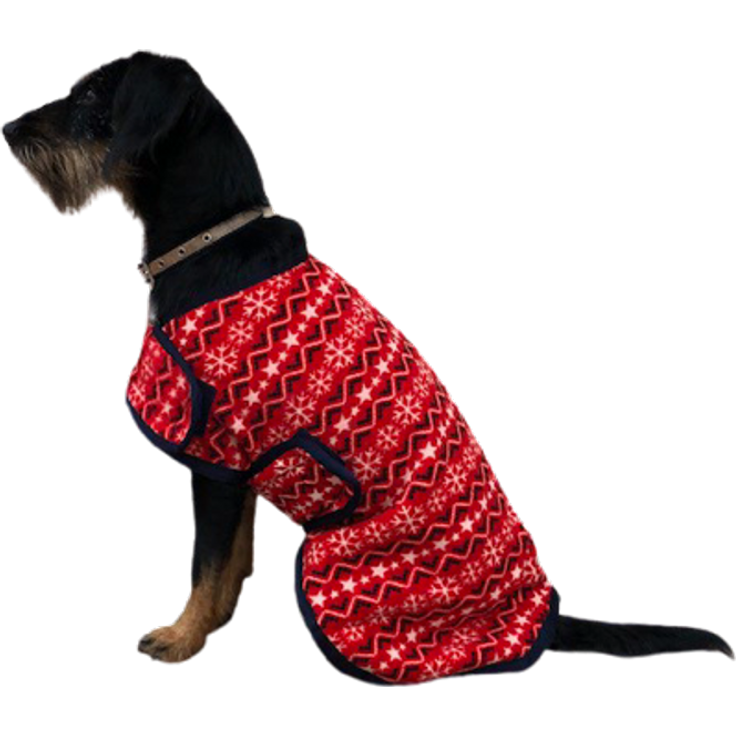 Horse Guard Weihnachten Hundedecke Hundemantel Weihnachtsoutfit rot Hund Pullie