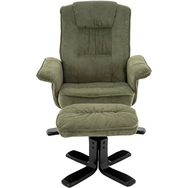 IDIMEX Relaxsessel CHARLY, Relaxsessel Tv Sessel mit Hocker drehbar aus Kordstoff – Bild 2