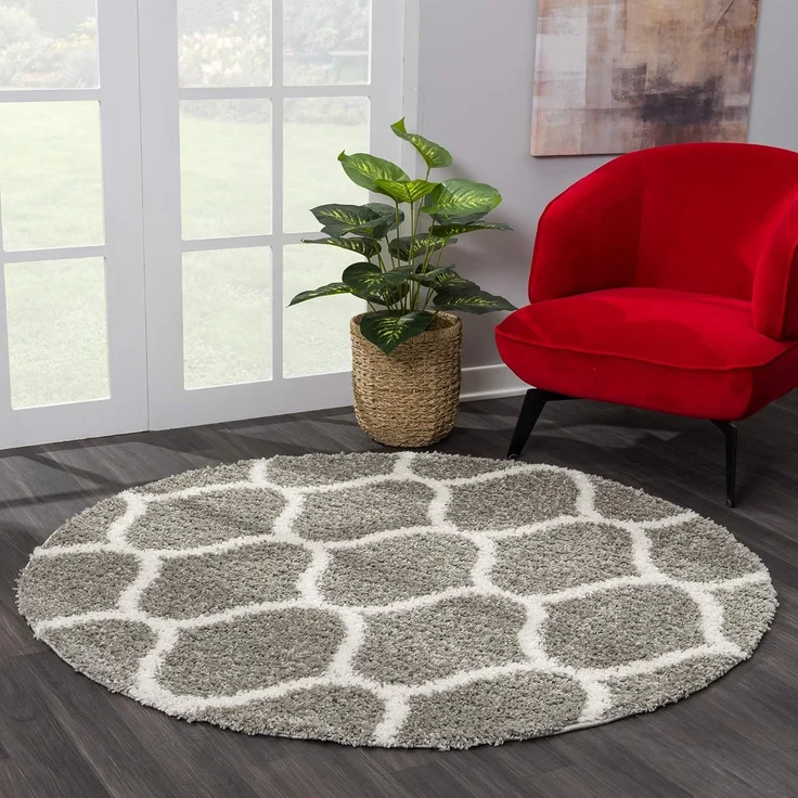 Sanat Hochflor-Teppich Madrid, rund, Höhe: 30 mm, Wohnzimmer, Langflor, Shaggy Teppich – Bild 1