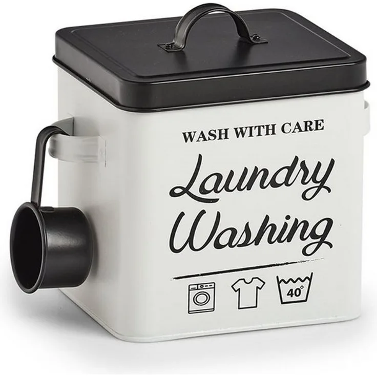 Zeller Present Aufbewahrungsbox Waschpulver-Box, Metall Laundry (Stück, 1 St, 1 Waschmittelbox)