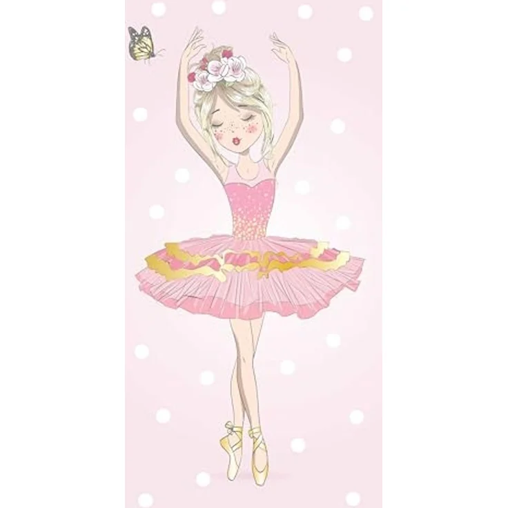 Ballerina Baumwolle Strandtuch Frottee Badetuch mit Premium Druck, 70x140 cm – Bild 1