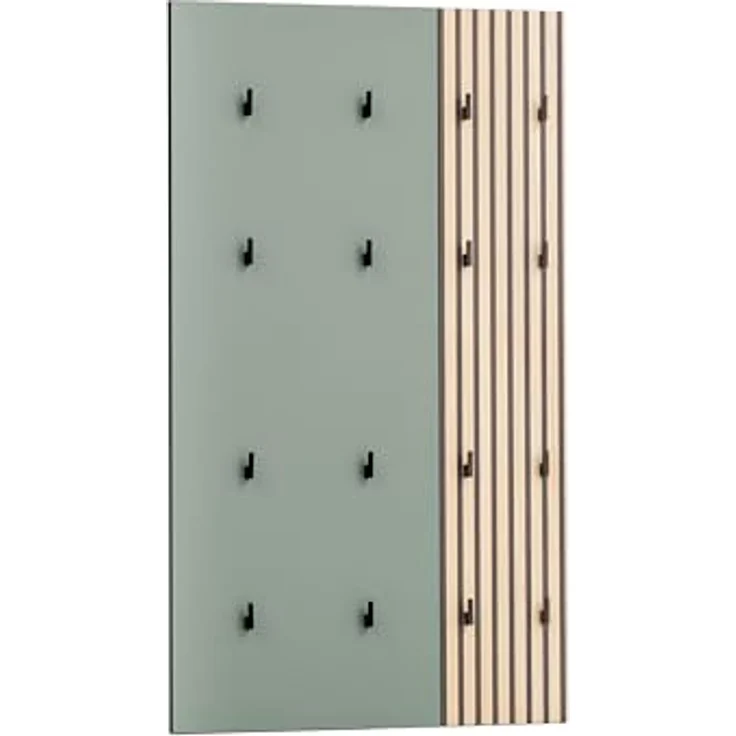 MID.YOU Garderobenpaneel, Grün, Eiche, Holzwerkstoff, 73.5x109x2.6 cm mit Aufhängemöglichkeit – Bild 1