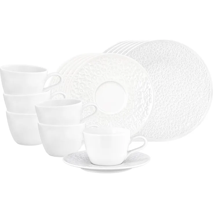 Seltmann Weiden Nori Home Kaffeeservice 18-teilig Weiß