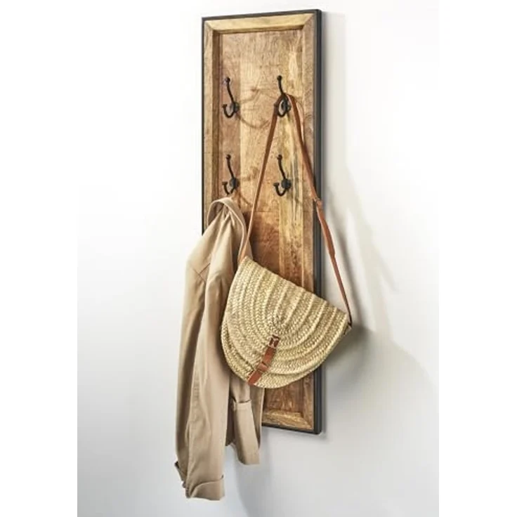 Kobolo Garderobenständer Garderobe Wandgarderobe - COAT - aus Mangoholz – Bild 2