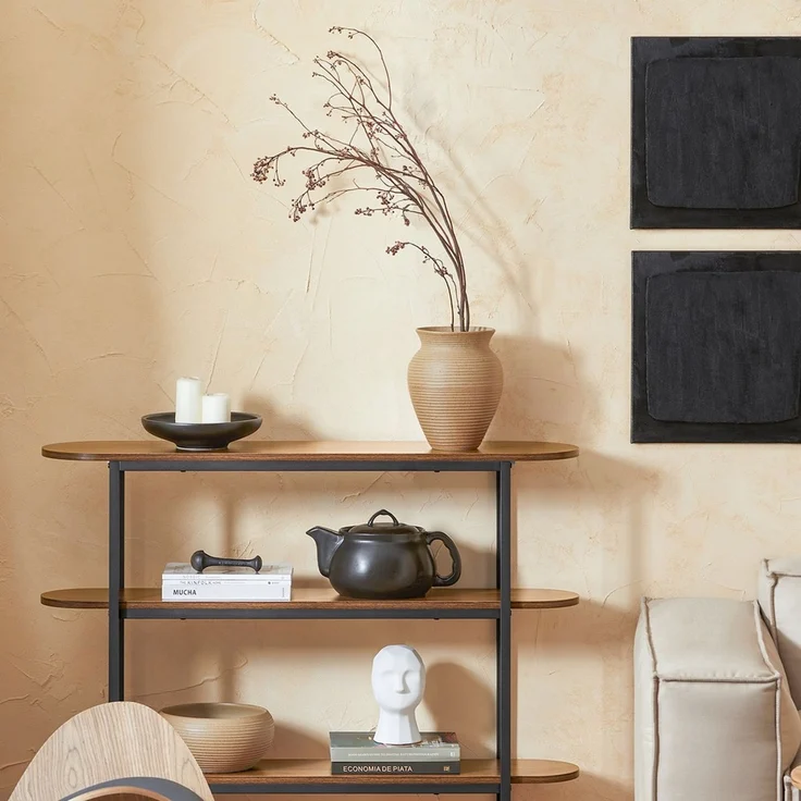 SoBuy FSB67-WS Konsolentisch Flur, Spanplatte, Melamin, Braun, 110 x 86 x 25 cm – Bild 10