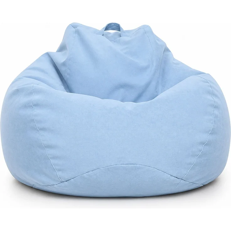 Sitzsack-Hülle ohne Füllmaterial, Hellblau, 80 x 90 cm, Stoffbezug für Innen- und Außenbereich – Bild 1