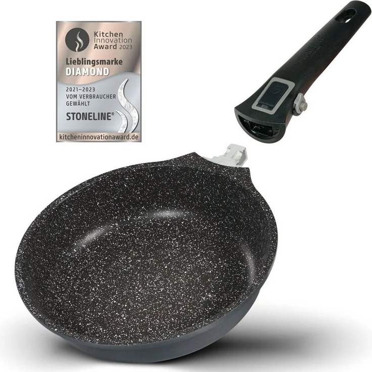 STONELINE Bratpfanne, Aluminiumguss (1-tlg), mit echten Steinpartikeln, induktionsgeeignet, Designed in Germany – Bild 1