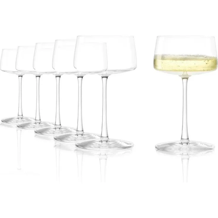 Stölzle Sektglas Stölzle Lausitz Power Champagnerschale 6er Set, Glas