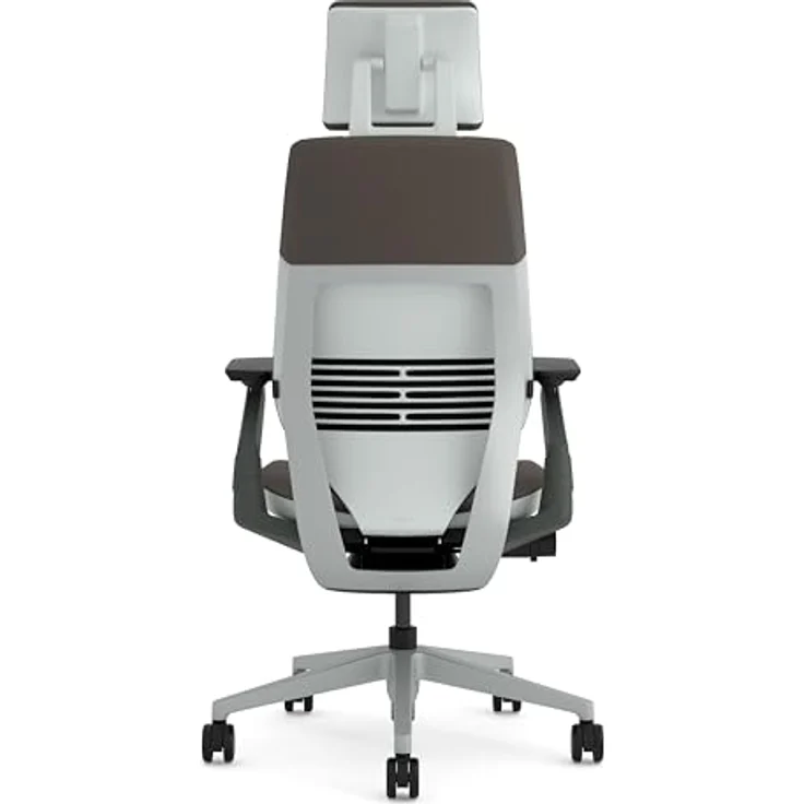 Steelcase Gesture Ergonomischer Bürostuhl mit 360° Armlehnen, 3D-Live Back Lumbalstütze, anpassbarer Kopfstütze Dunkelbraun – Bild 6