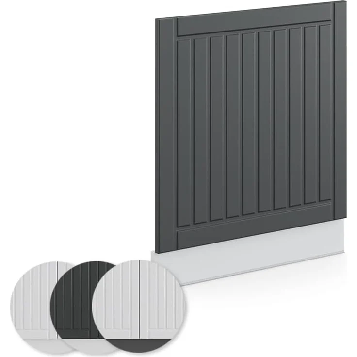 Frontblende Fame-Line Anthrazit Landhaus 60 cm ohne Arbeitsplatte Vicco – Bild 5