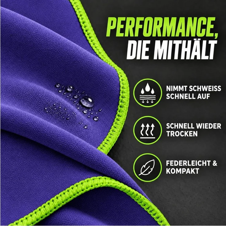 NirvanaShape Sporthandtuch NirvanaShape Mikrofaser Fitnesshandtuch mit Ecktasche und Knöpfen, saugfähig, leicht, schnelltrocknend, für Reisen, Fitness, Yoga, Sauna – Bild 4