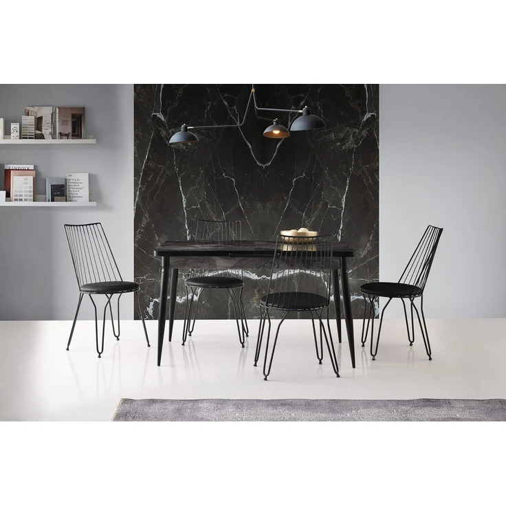 Skye Decor 'Ada 276 V2' Stuhlset (2-teilig), Schwarz, 44 x 84 x 44 cm – Bild 2