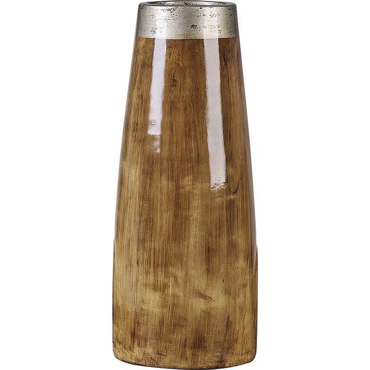 Dekovase CYRENE Keramik 50 cm Dunkelbraun