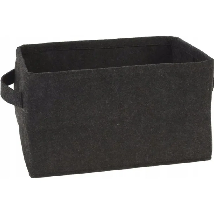 Storage Solutions Filz-Aufbewahrungskorb faltbar schwarz 36x27x20 cm