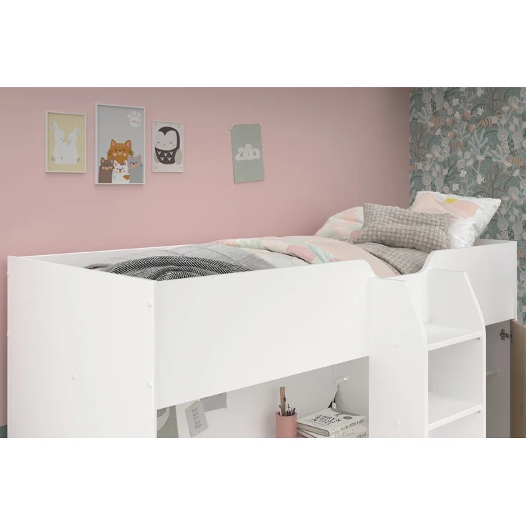 Parisot Hochbett Tom mit Schreibtisch, Schubkästen & Schrank – Bild 12