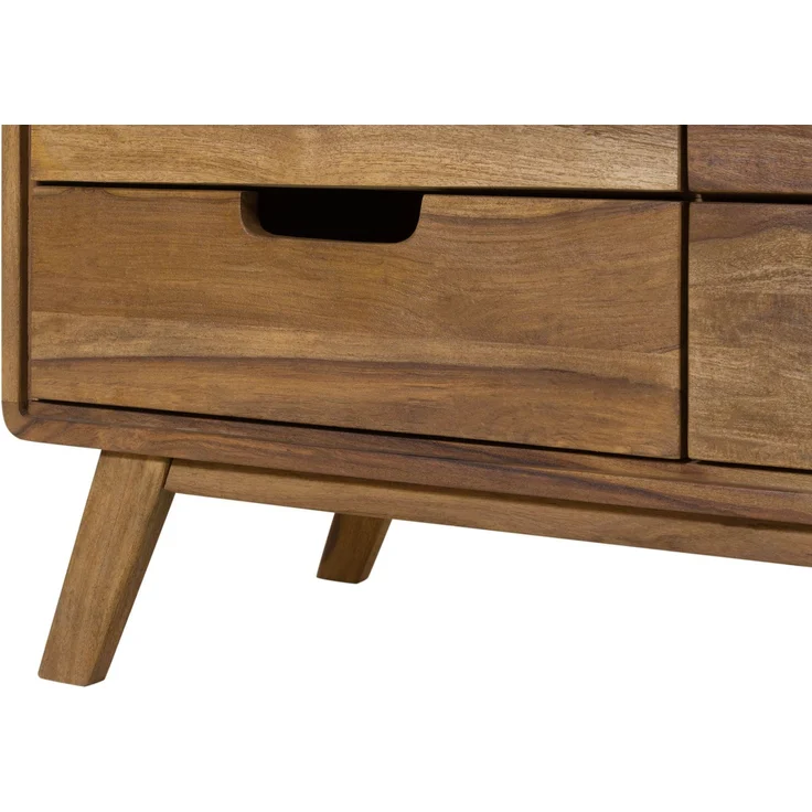 Kleiderschrank Sheesham 90x45x180 natur sandgestrahlt lackiert MALMÖ 2 #200 – Bild 5