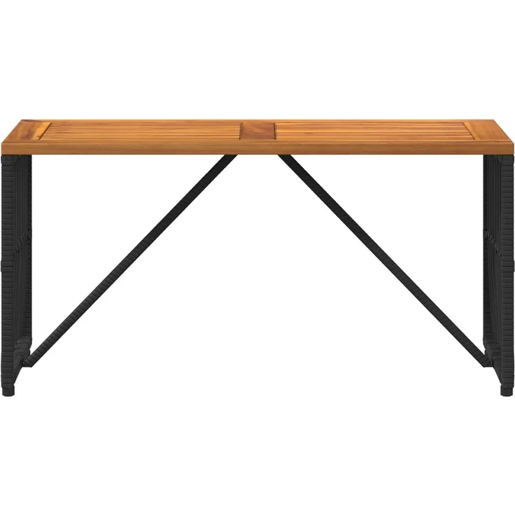 vidaXL Tisch für Outdoor Schwarz 80 x 40 x 40 cm Stahl und Poly Rattan 42025145 – Bild 5