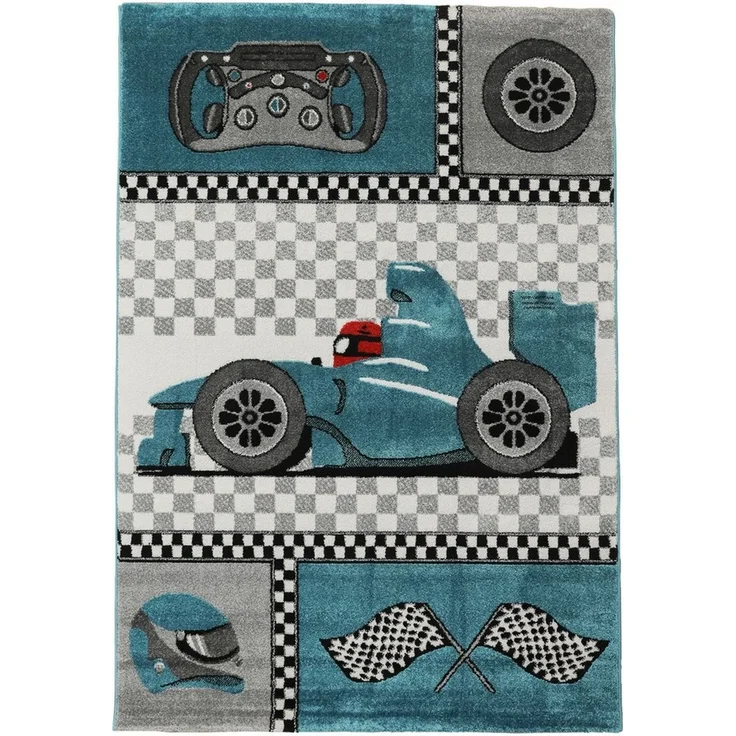 Carpettex Kinderteppich Rennwagen, Rund, Höhe: 11 mm, Kinderteppich Rennwagen Teppich Baby Teppich Kinderzimmer Pflegeleicht – Bild 5