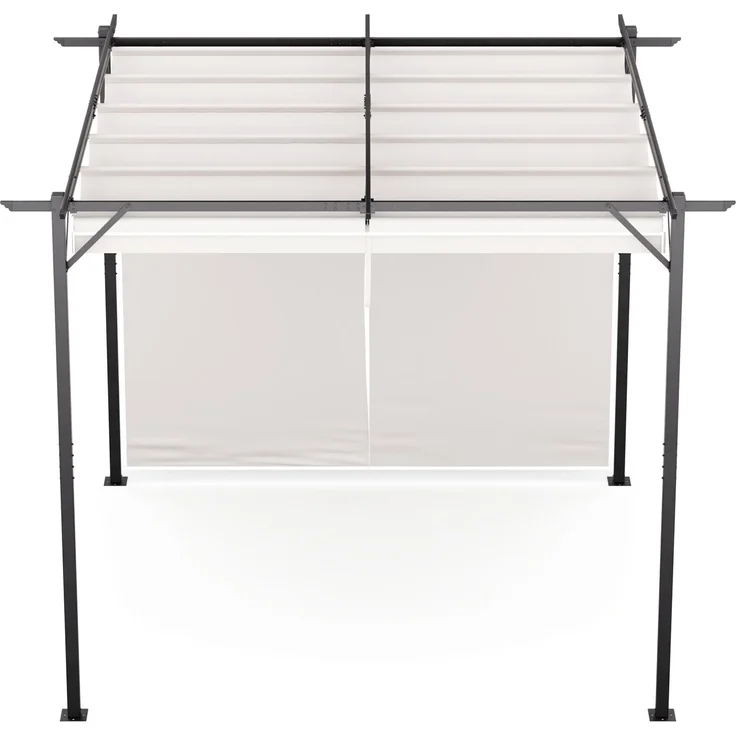 Blumfeldt Pavillon 3x3, Wasserdicht Stabil Winterfest, Pulverbeschichteter Stahlrahmen, Wetterfestes Polyesterdach, Seitliche Jalousien, Einfache Montage, Ganzjährig Nutzbar – Bild 1