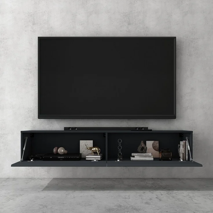 doporro TV-Board TV Lowboard Fernsehschrank TV-Schrank hängend Fernsehtisch – Bild 3