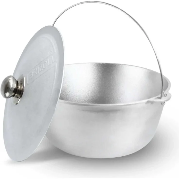 Aluminium Kasan 15 L Kazan aus Aluguss mit Bügel und Deckel Kessel Asien Topf Tatarskij Schmortopf – Bild 2